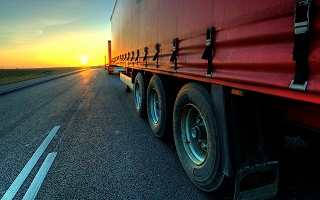 Truck Wheels in a Highway